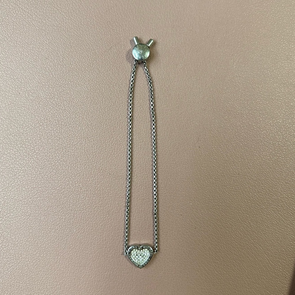 Michael Kors Silver Heart Adjustable Bracelet